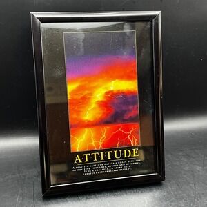 Successories Desktop Inspirational Attitude Framed Motivational Print‎ 5" x 7"